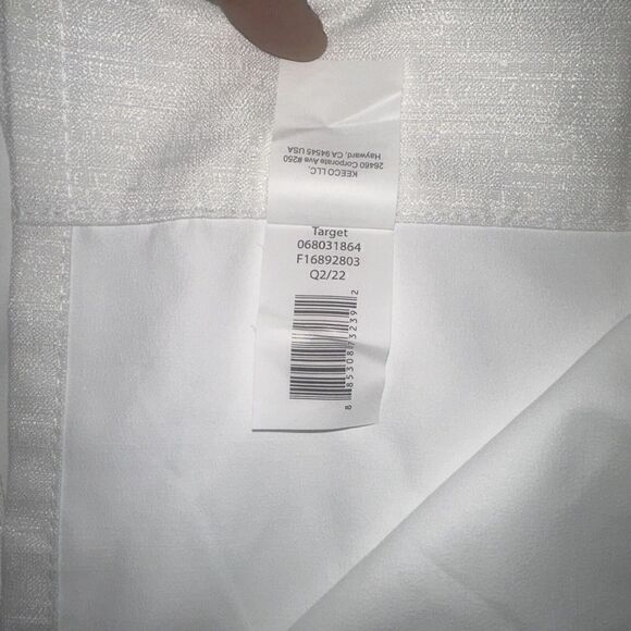 NEW ONE Eclipse Blackout Rod Pocket Panel Curtain Drape 42"x84" Braxton WHITE - Picture 3 of 4